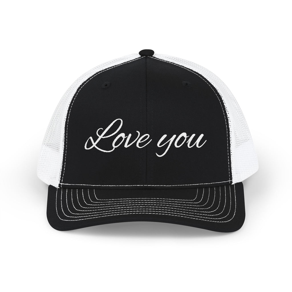 Love You Trucker Cap — Embroidered Script Snapback