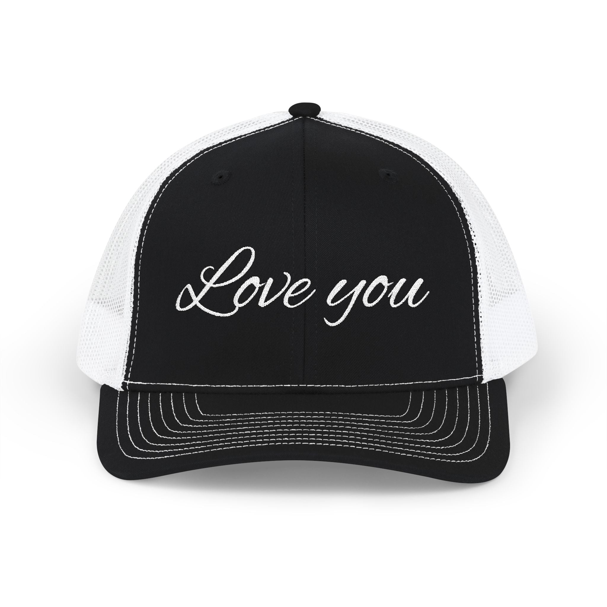 Love You Trucker Cap — Embroidered Script Snapback