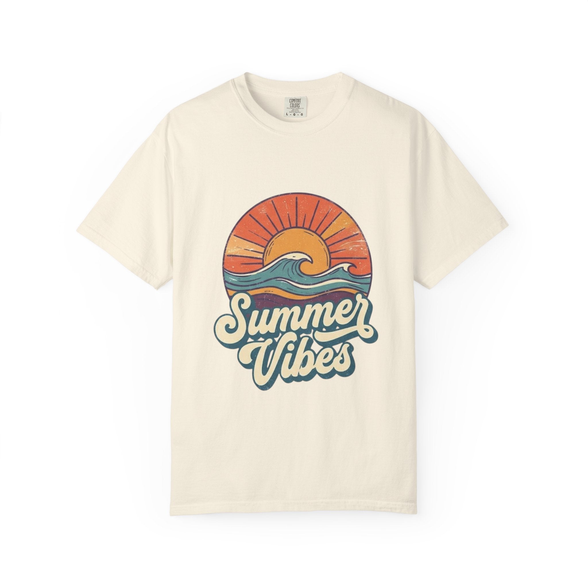 Summer Vibes T-Shirt — Retro Sunset Wave Graphic Tee