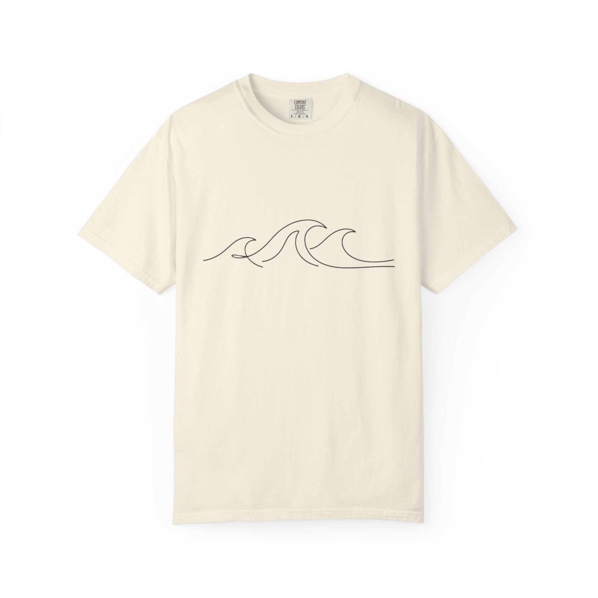 Minimal Wave Line T-Shirt — Simple Surf Graphic Tee