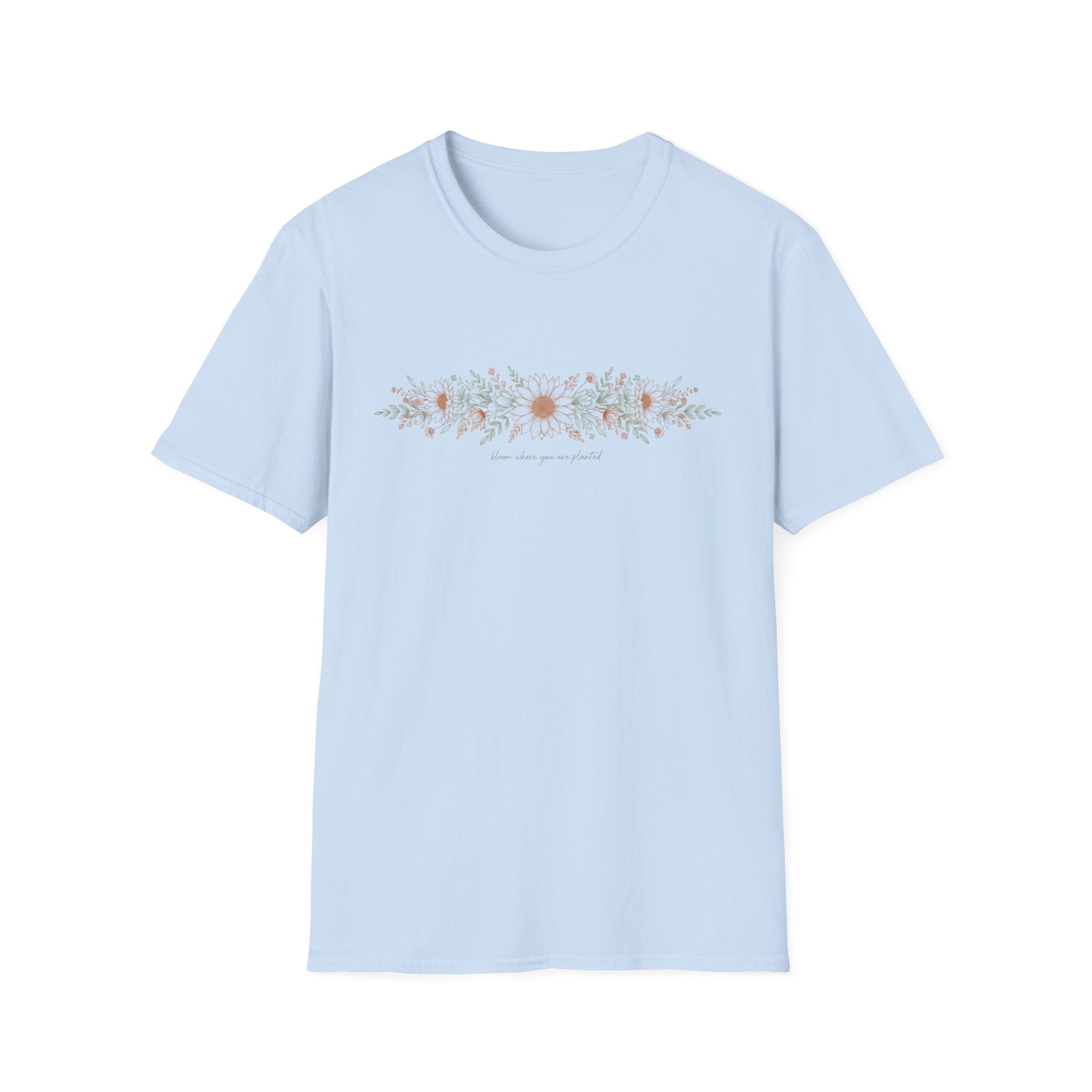 Floral Daisy Garland T-Shirt — 'bloom where you are planted'
