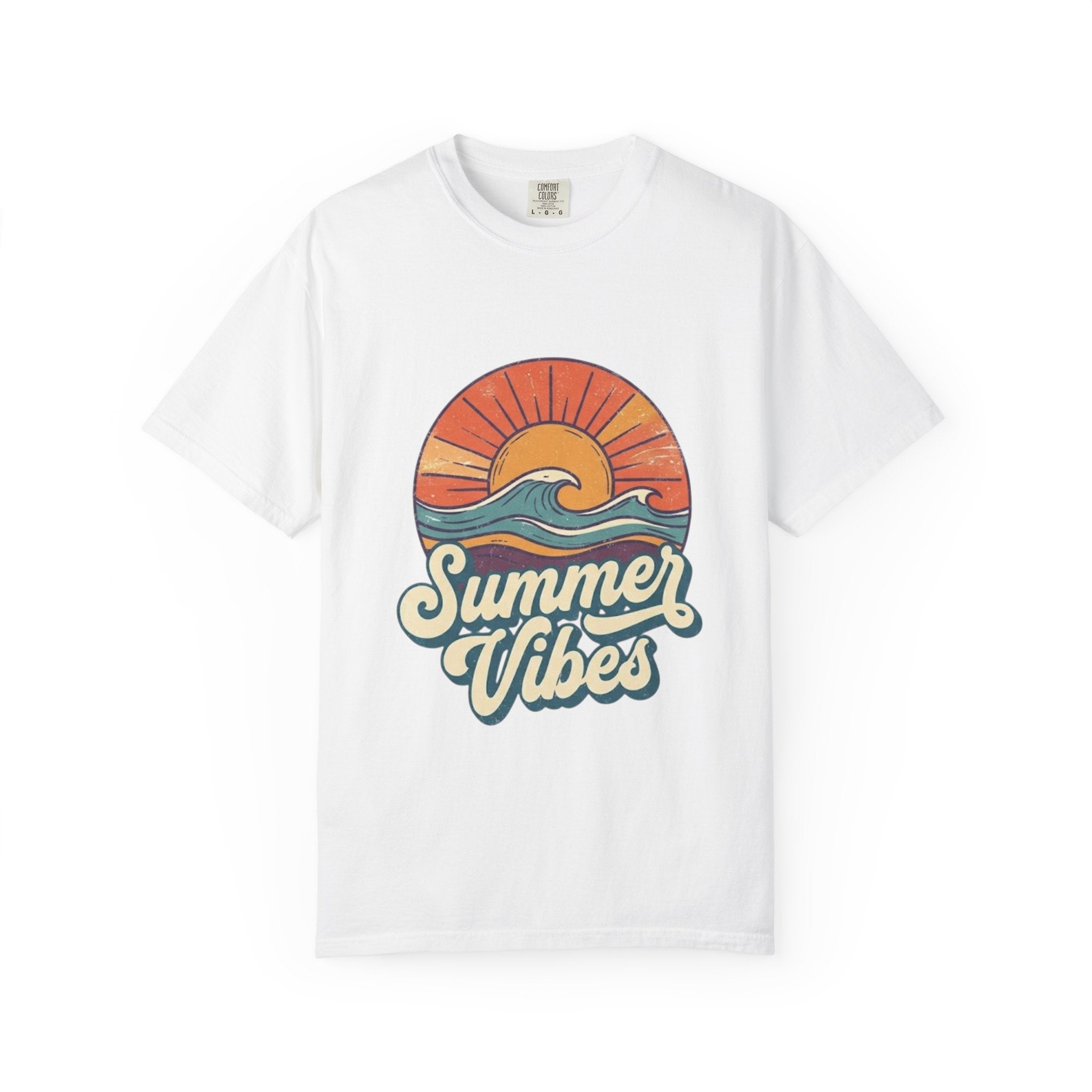 Summer Vibes T-Shirt — Retro Sunset Wave Graphic Tee