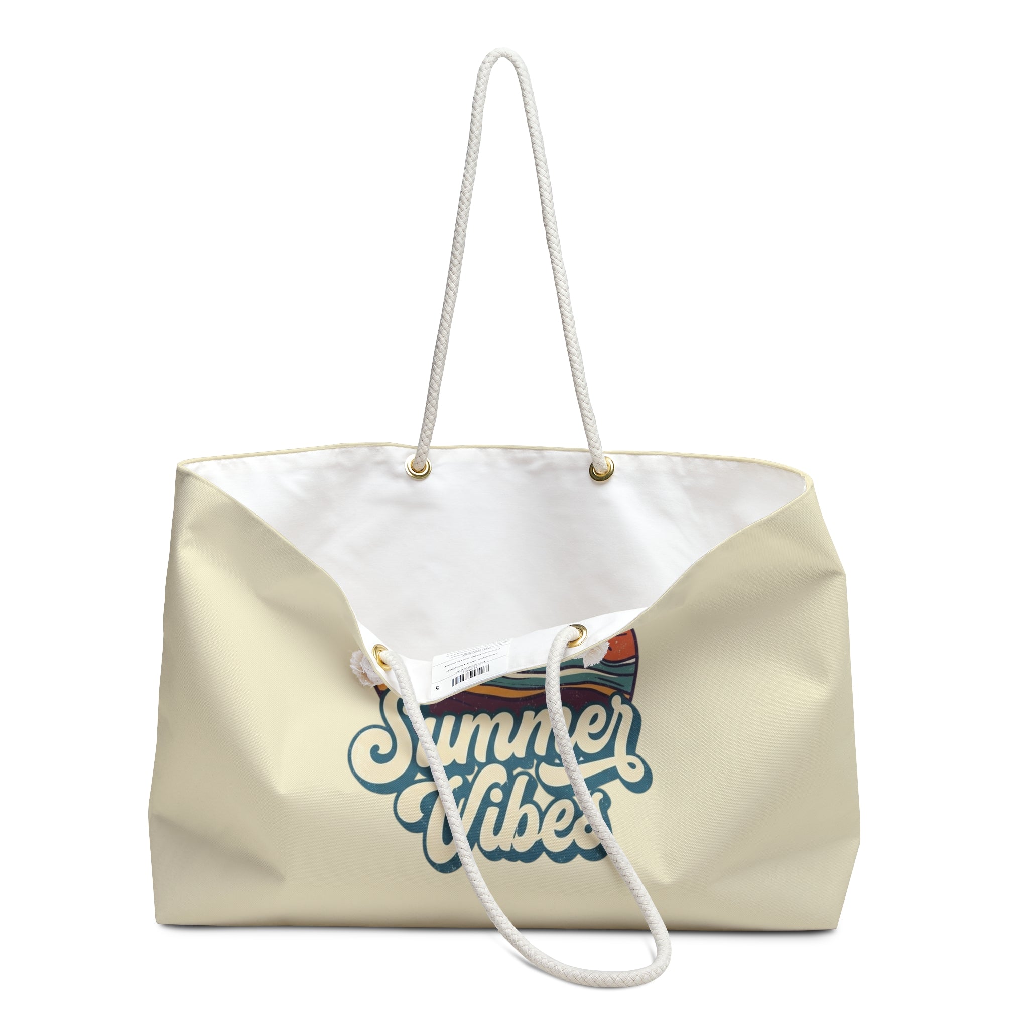 Summer Vibes Weekender Bag — Retro Sunset Beach Travel Tote