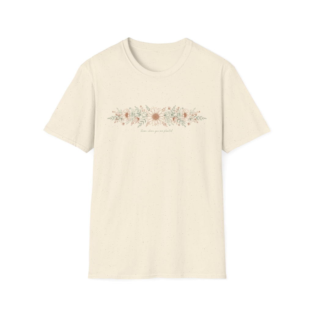 Floral Daisy Garland T-Shirt — 'bloom where you are planted'