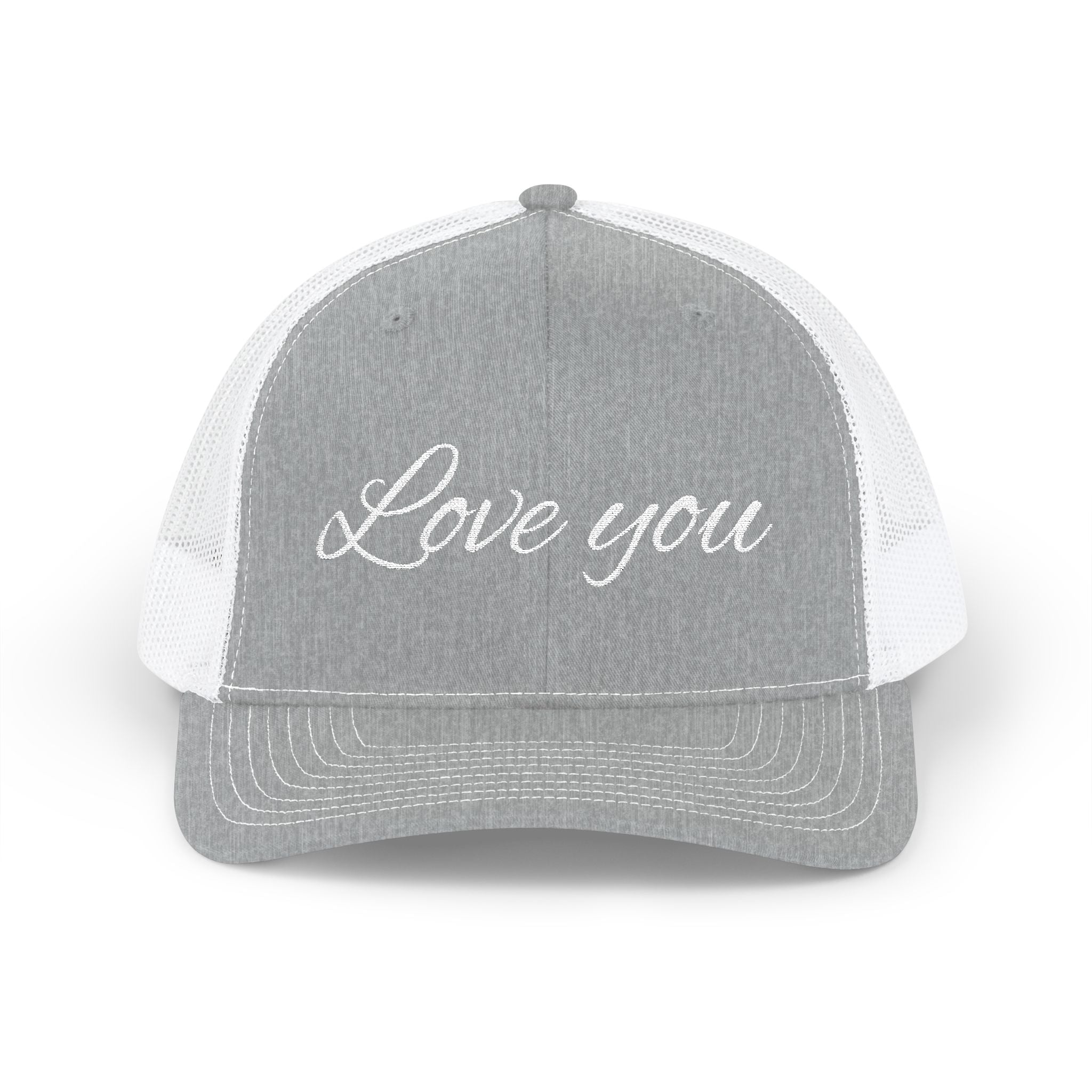 Love You Trucker Cap — Embroidered Script Snapback